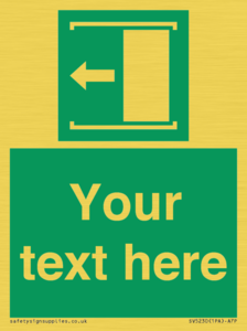 Custom Slide to Open Sign